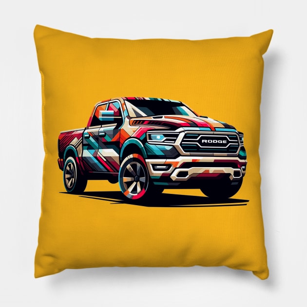 Dodge Ram 1500 Pillow by Vehicles-Art