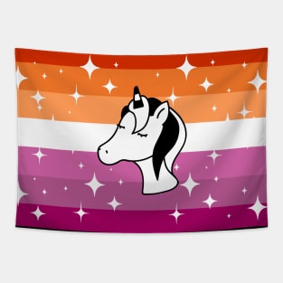 Lesbian Sparkle Unicorn Tapestry