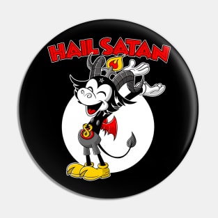 Blackcraft cute Baphomet Retro Cartoon Hail Satan Pin