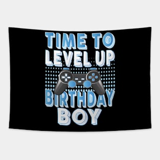 Time To Level Up Birthday Boy Video Game Lover Party graphic Tapestry