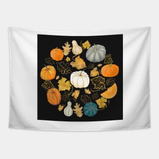 Harvest of the Golden Season - Halloween Pumpkins Tapestry