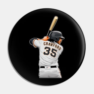 Brandon Crawford #35 Be Ready.pn Pin