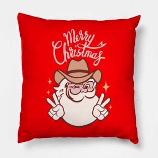 Merry Christmas Vintage Santa Pillow