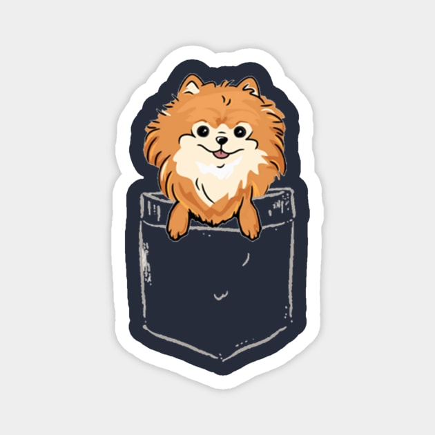 Pomeranian pocket dog Magnet by marius28