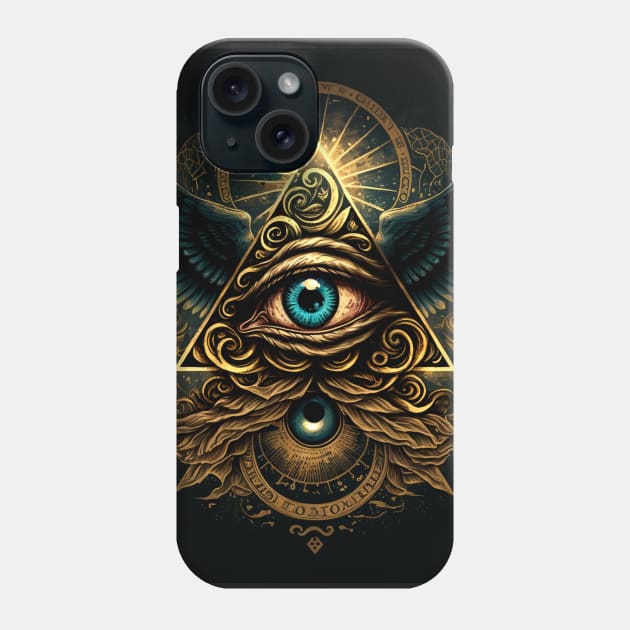 illuminati-inspired, eye Phone Case by Buff Geeks Art