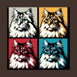 Siberian Cat Pop Art - Cat Lovers T-Shirt