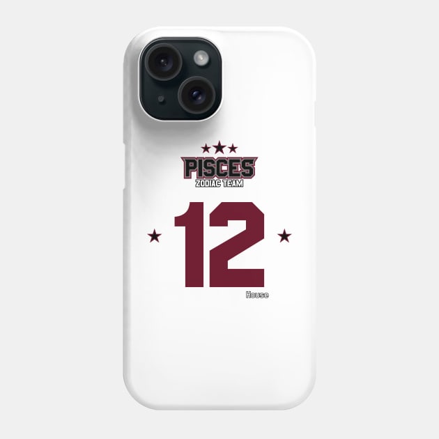 Zodiac Majesty Sport Pisces Team V2 Phone Case by ZodiacMajesty