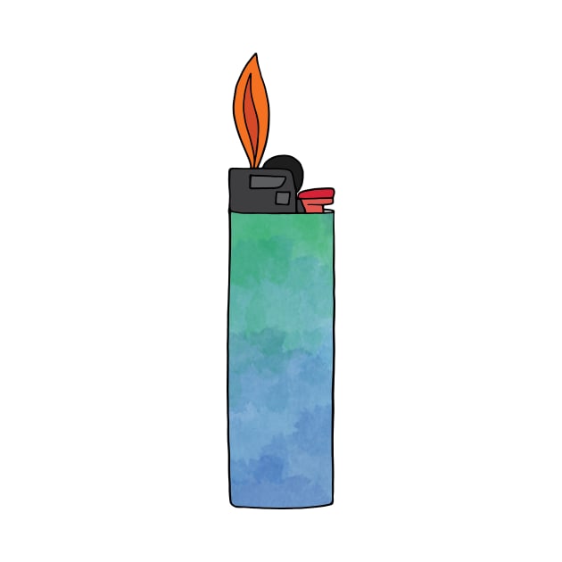 Watercolor Lighter Illustration by murialbezanson