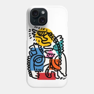 Colorful Graffiti Creatures Geometric Shapes Phone Case