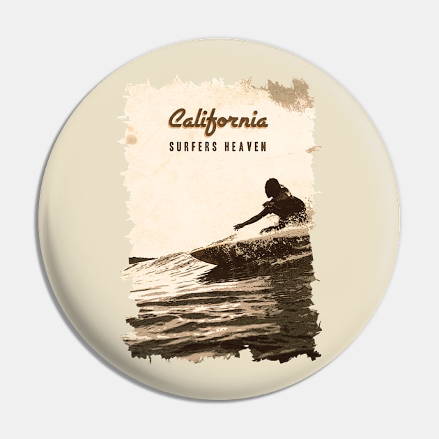 ☀ California ✪ Surfers Heaven ✪ Vintage Retro art style poster ✔ ✅ Pin by Naumovski