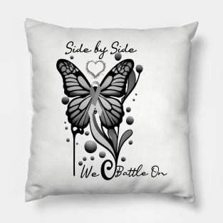 Brain Cancer Awareness Inspirational Pillow