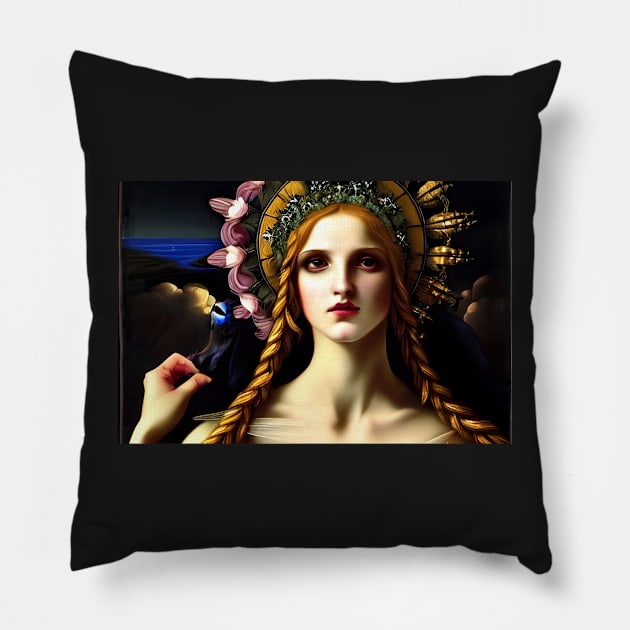 Goddess of darkness Pillow by Annka47