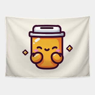 Happy Cup Emoji Face Tapestry