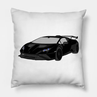 Lamborghini Huracan STO Selfmade car Black Pillow