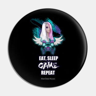 Eat Sleep Game Repeat Pin