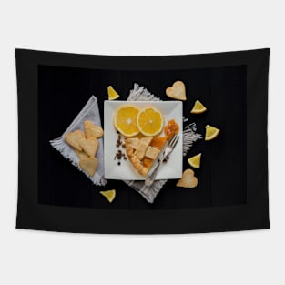 pie with orange citrus jam Tapestry