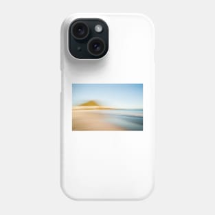 Mount Maunganui ocean beach with base of mount on left in motion blur abstract Phone Case
