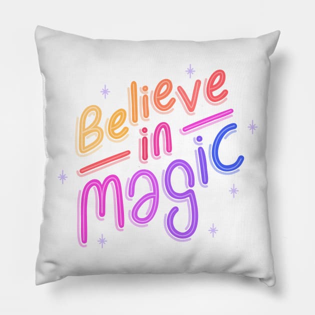 Believe In Magic Pillow by sombrasblancas