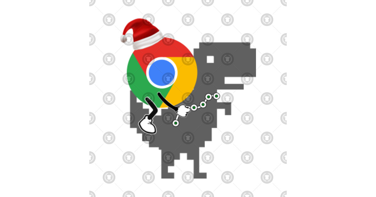 Christmas Chrome Dinosaur Offline Dino Google Chrome T Rex Dinosaur