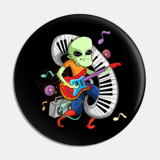 Cool Electric Guitar Player Pin