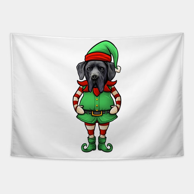 Great Dane Christmas Elf Tapestry by whyitsme