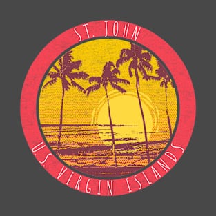 St. John United States Virgin Islands Sunset Surf T-Shirt