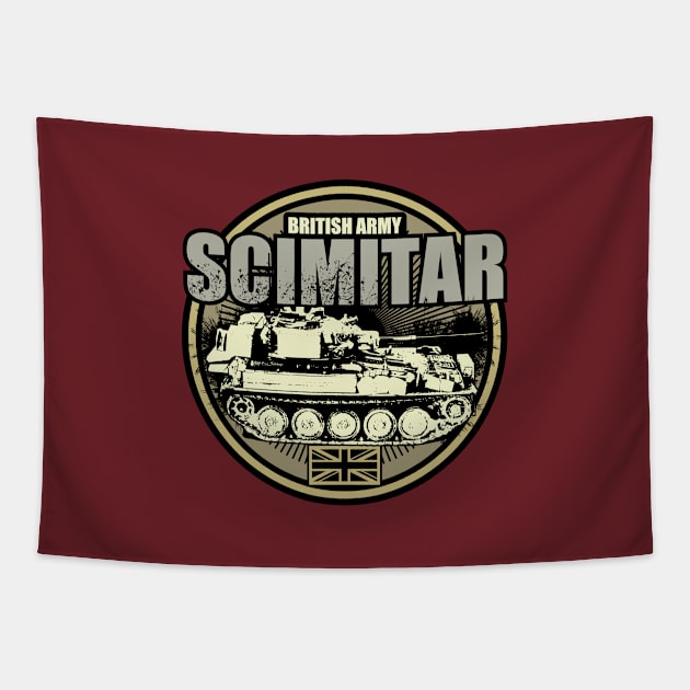 FV107 Scimitar Tapestry by Firemission45