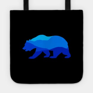 blue mountain bear Tote