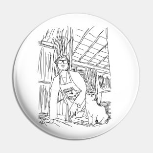 Housekeeper and The Cool Cat Pin