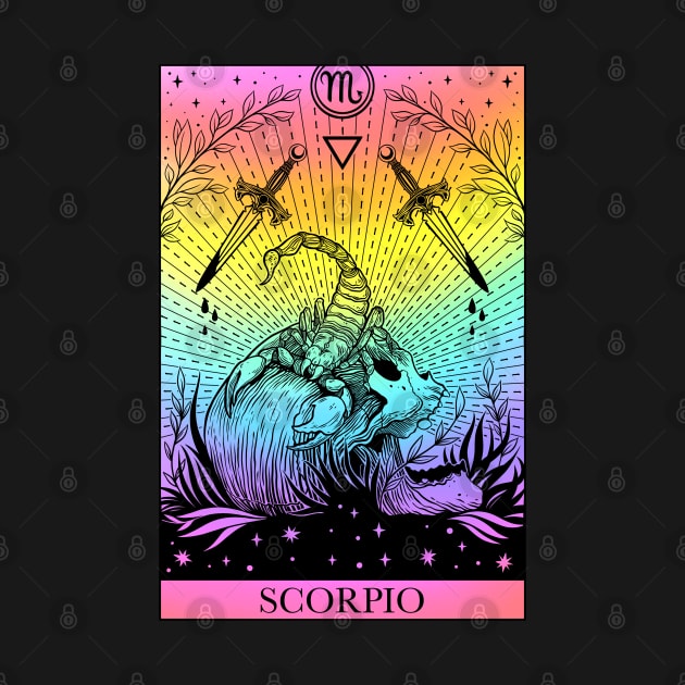 Zodiac sign tarot card Scorpio by OccultOmaStore