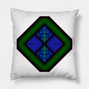 Green Flowers, Forest Frames Pillow