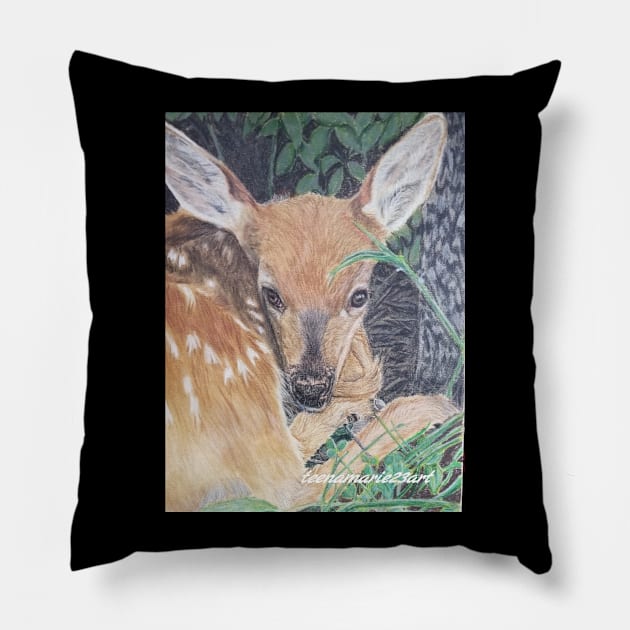 Deer Pillow by teenamarie23art