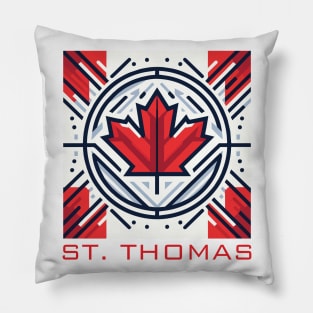 St Thomas Ontario Canada Flag Pillow