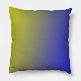 blue yellow abstract texture art Pillow