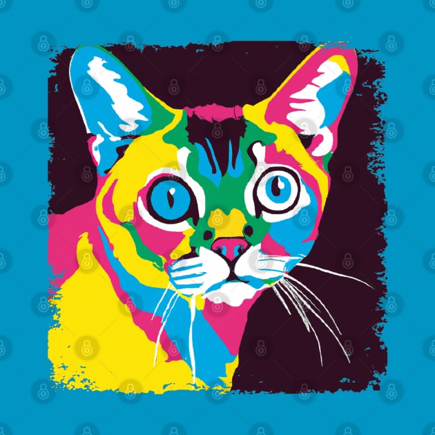 Singapura Cat Pop Art - Cat Lover Gift by PawPopArt