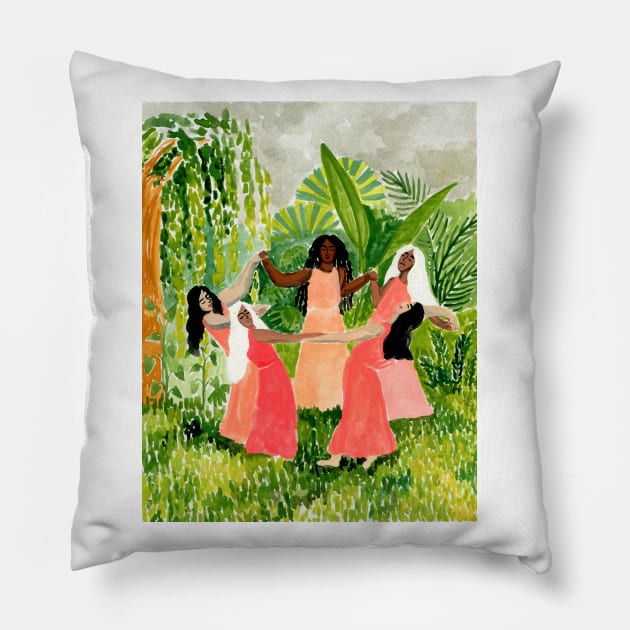 Beltane Festival Pillow by chessiart