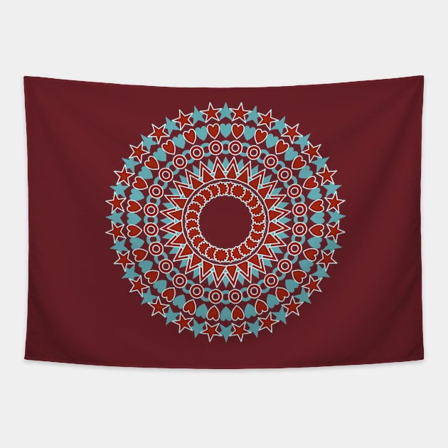 Holiday Mandala #redbubble #giftoriginal Tapestry by Artskratch