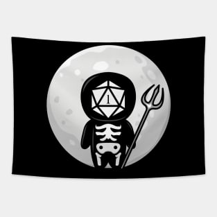 Funny Grim Reaper Critical Fail Polyhedral D20 Dice Moon Tapestry