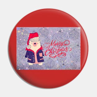 Cartoon Bear Christmas Pin