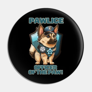 Pawlice Officer of the Paw - Police K9 Dog Pin