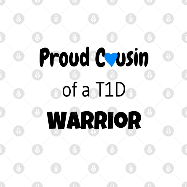 Proud Cousin - Black Text - Blue Heart by CatGirl101