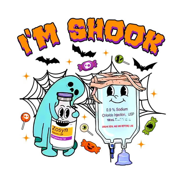 I'm Shook, Spooky Nurse, Funny Halloween Costume ER Nurse by JennyArtist