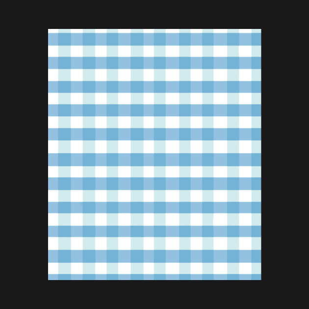 plaid checked pattern vichy tartan sky blue by maoudraw