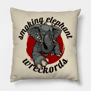 Smoking Elephant Wreckords Pillow