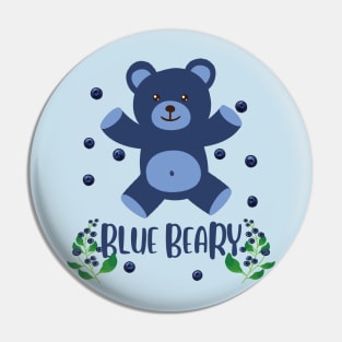 Blue Beary teddy bear Pin