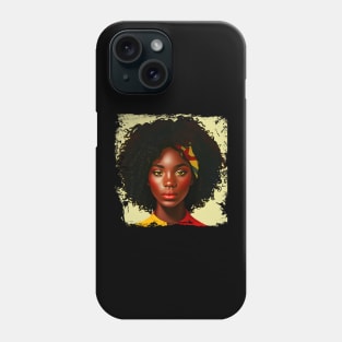 Black Queen History Month Afro American Pride T-Shirt Phone Case