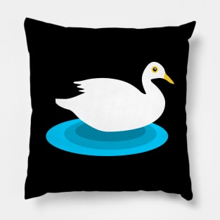 white swimming duck Pillow