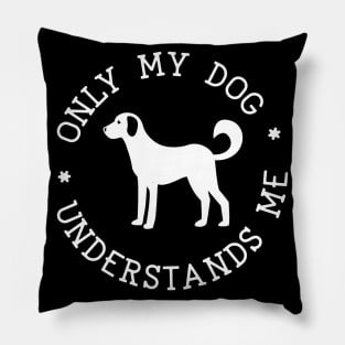 Only My Dog Understands Me Pillow