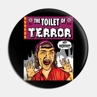 The Toilet of Terror, Horror Comicbook Cover Pin