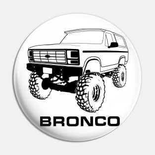 1980-1986 Ford Bronco Lifted Black Print Pin